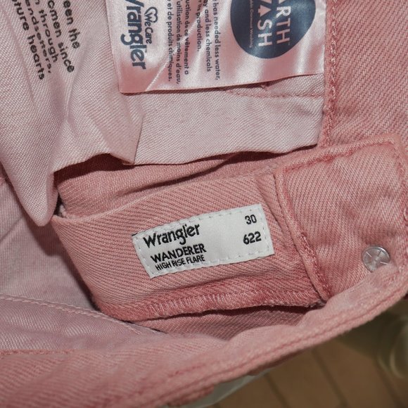 VTG Wrangler Flare Bellbottom Jeans 622 Wanderer Pink Earth Wash size 30x34 NWT - Picture 8 of 12